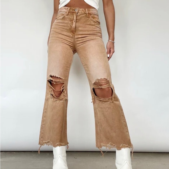 VERVET BY FLYING MONKEY Denim - NWT brown Flare Denim